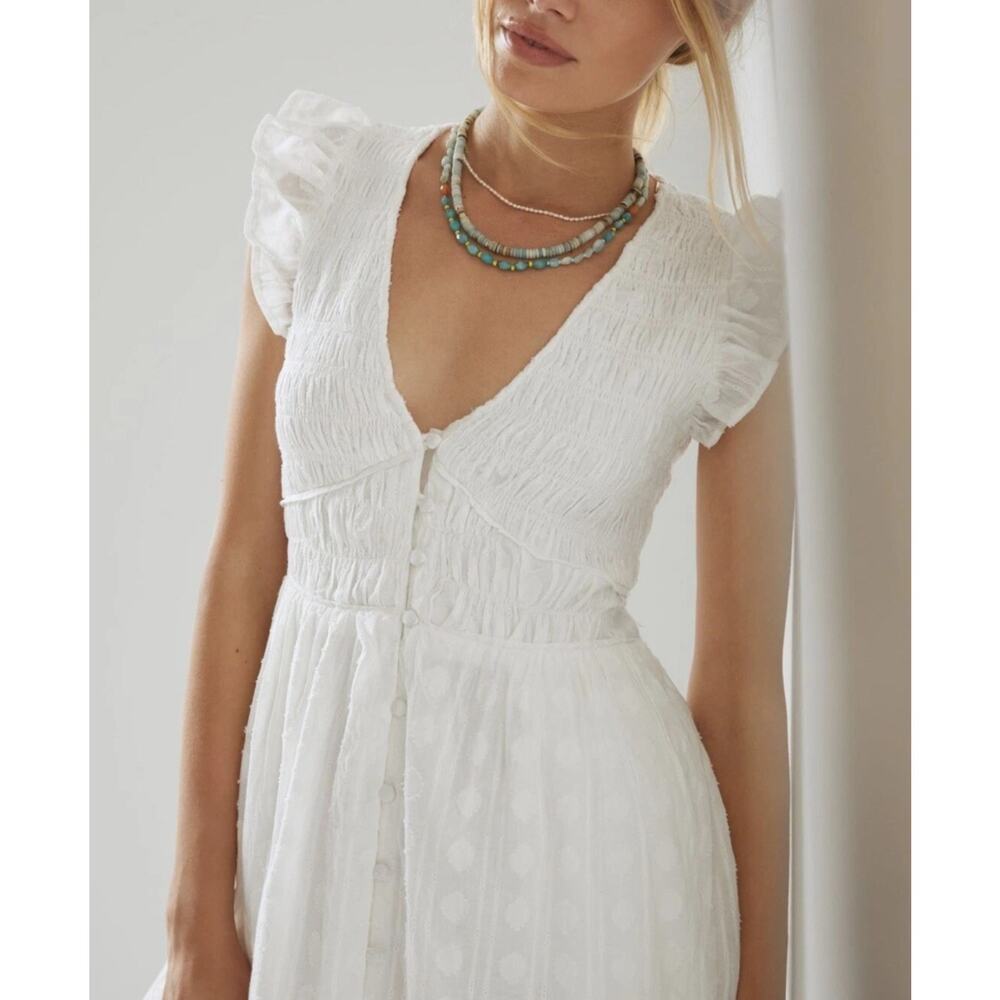 Anthropologie The Peregrine White Maxi Dress NOWT - Picture 6 of 13